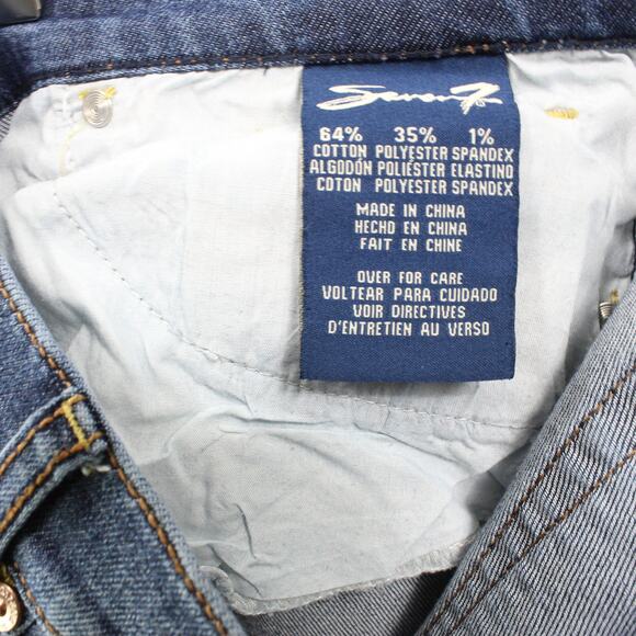 SEVEN7 JEANS Blue Dark Wash Skinny Girlfriend Denim Jeans - Picture 9 of 11